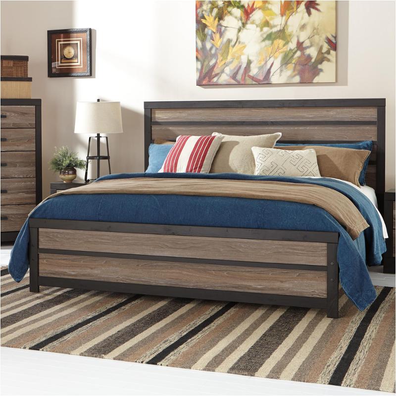 B325-54 Ashley Furniture Harlinton - Warm Gray/charcoal Bedroom Furniture Bed