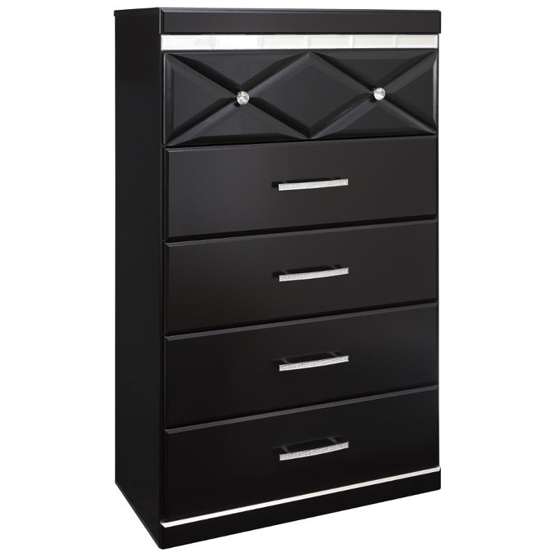 B348-46 Ashley Furniture Fancee - Black Bedroom Furniture Chest