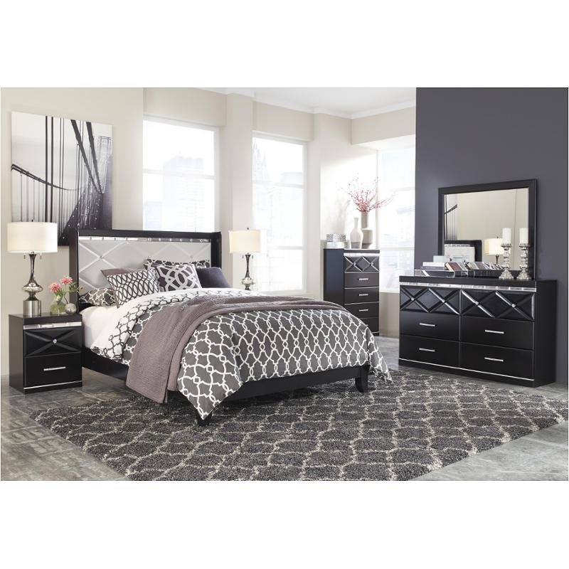 B348-57 Ashley Furniture Fancee - Black Bedroom Furniture Bed