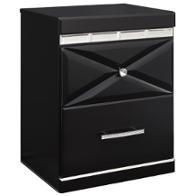 B348-92 Ashley Furniture Fancee - Black Bedroom Furniture Nightstand