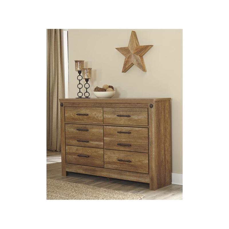 B399-31 Ashley Furniture Ladimier - Medium Brown Bedroom Furniture Dresser