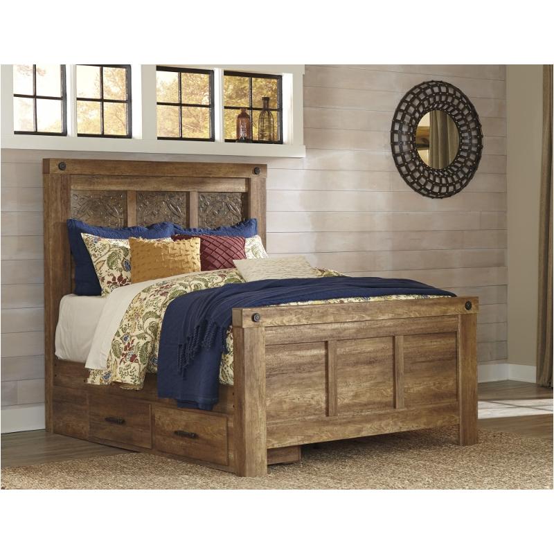 B399-54 Ashley Furniture Ladimier - Medium Brown Bedroom Furniture Bed