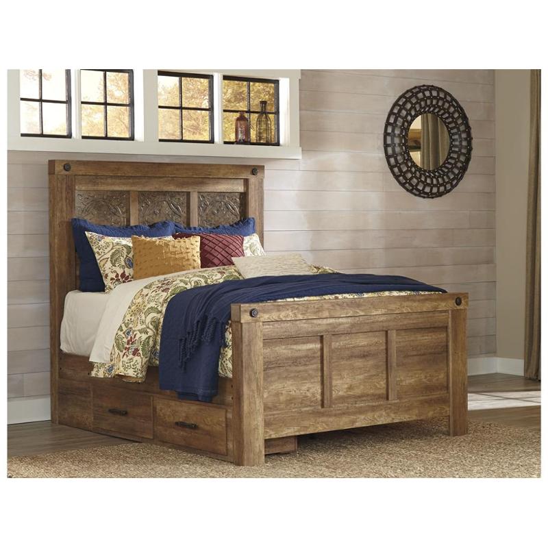 B399-98 Ashley Furniture Ladimier - Medium Brown Bedroom Furniture Bed
