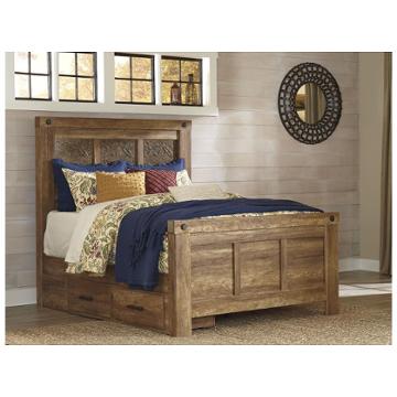 B399-98 Ashley Furniture Ladimier - Medium Brown Bedroom Furniture Bed