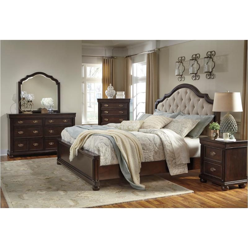 B596 57 Ashley Furniture Queen Upholstered Sleigh Bed