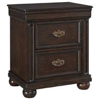 B596-92 Ashley Furniture Moluxy - Dark Brown Bedroom Furniture Nightstand