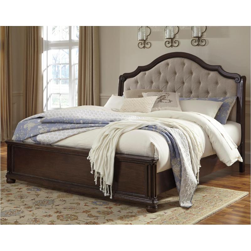 B596-96 Ashley Furniture Moluxy - Dark Brown Bedroom Furniture Bed