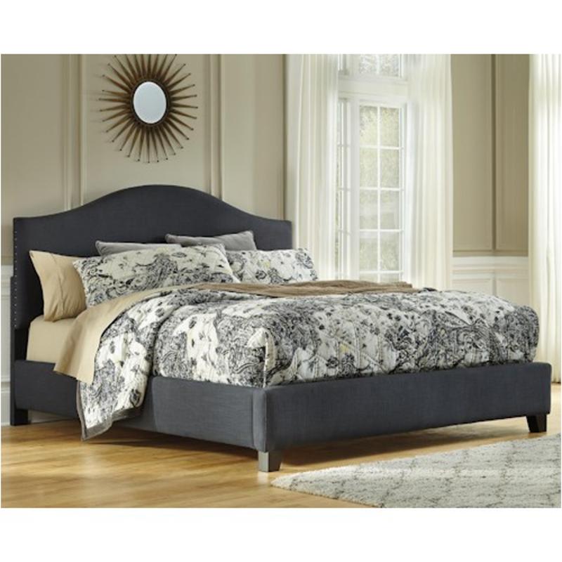 Ashley furniture grey upholstered shop bed