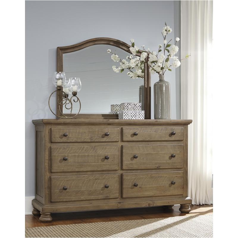 B659 36 Ashley Furniture Trishley, Light Brown Dresser With Mirror