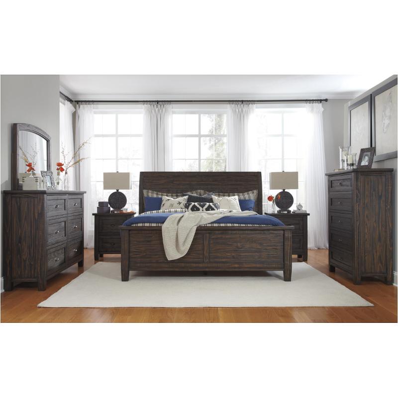 B658-57 Ashley Furniture Trudell - Dark Brown Bedroom Furniture Bed