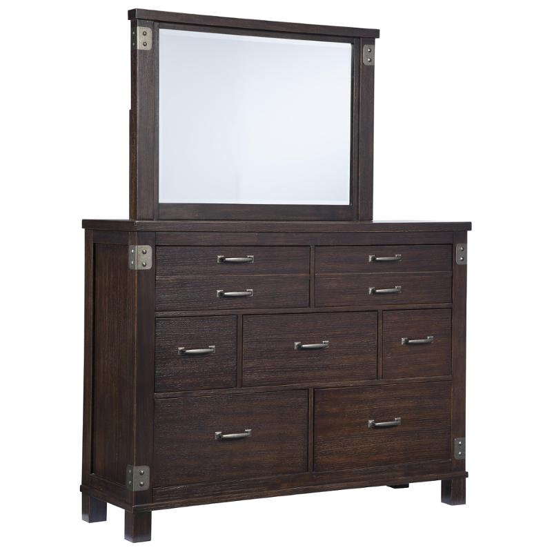 sachin and babi light blue dress Wood Dresser with Six Drawers, Brown, 140cm x 75cm x 40cm – Spanroomes main image 0