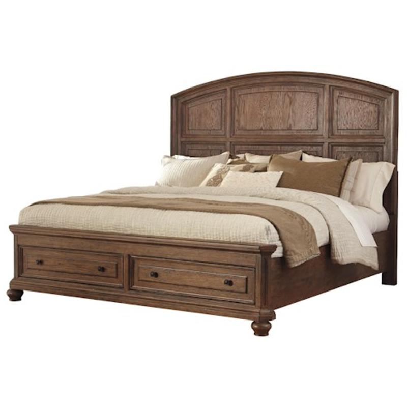 B709-54s Ashley Furniture Maeleen - Medium Brown Bedroom Furniture Bed