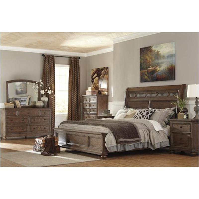 B709-77 Ashley Furniture Maeleen - Medium Brown Bedroom Furniture Bed