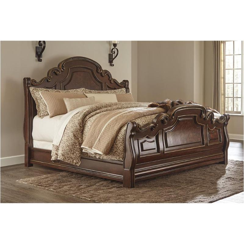 B715 58 Ashley Furniture Floown Dark Brown King Sleigh Bed B715 58 Ashley Furniture Floown, Ashley Windville King Upholstered Sleigh Bed