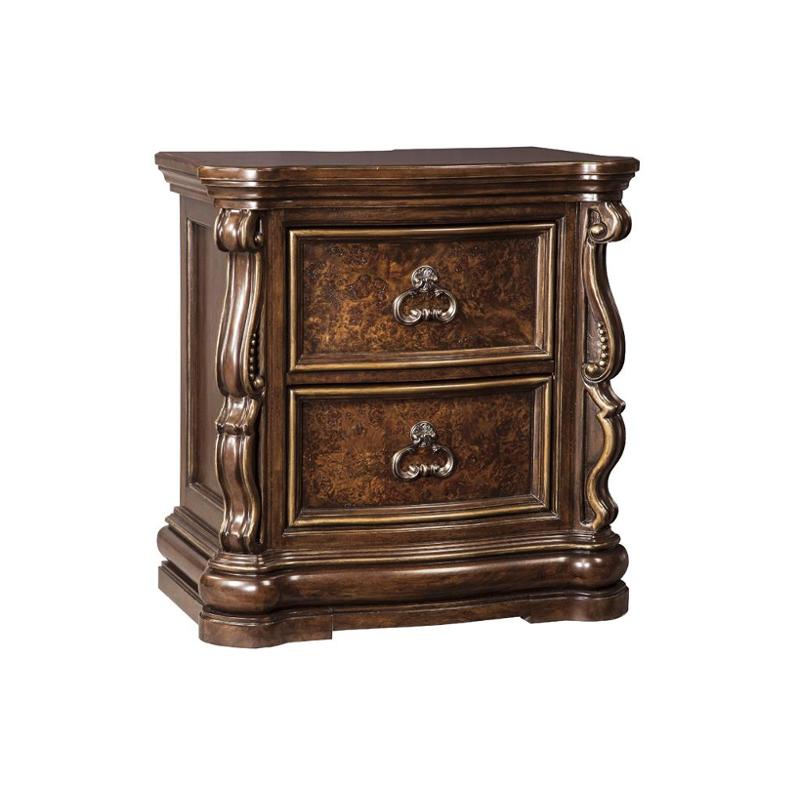B715-92 Ashley Furniture Florentown - Dark Brown Bedroom Furniture Nightstand