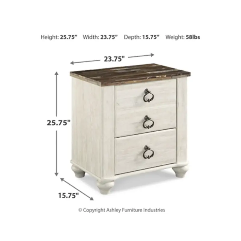 B267-92 Ashley Furniture Night Stand - Two Tone