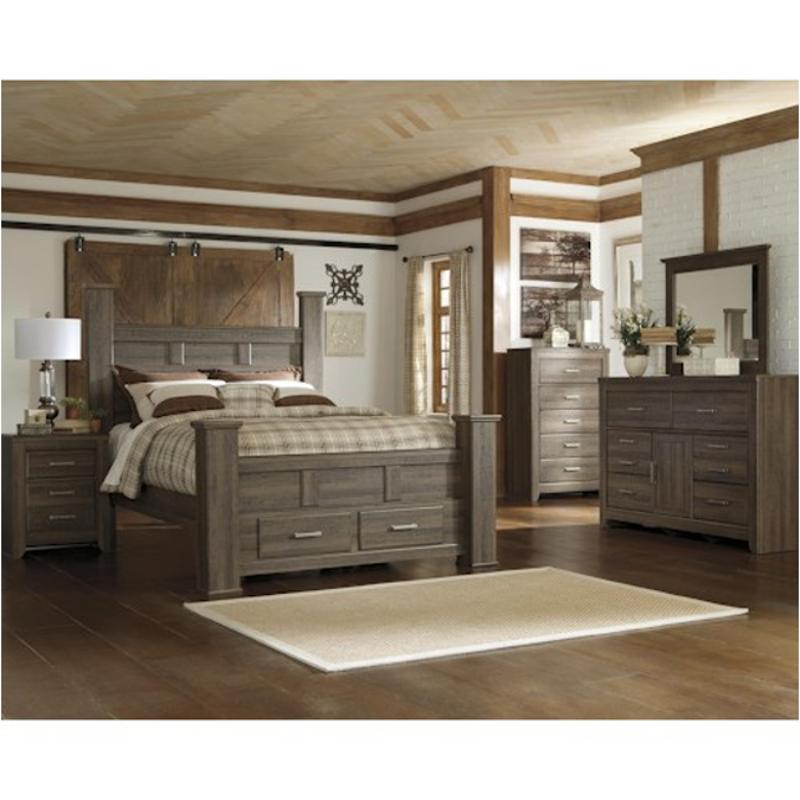 B Ck St Ashley Furniture Juararo Dark Brown Bed