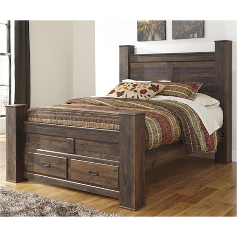 B246 67 St Ashley Furniture Queen Poster Bed With Storage Fb