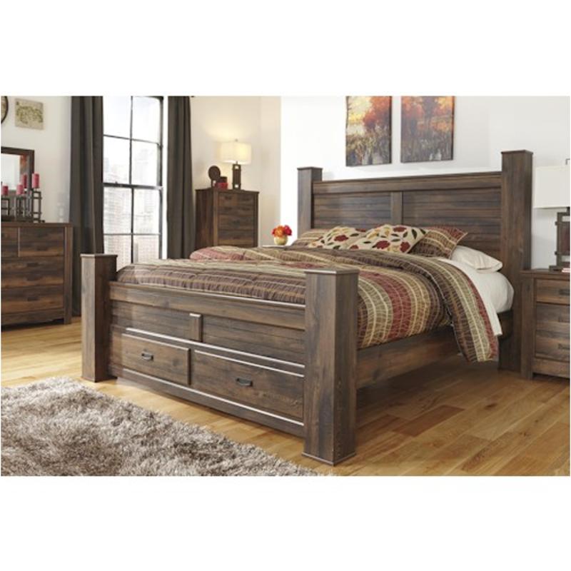 B246-68-st Ashley Furniture King Poster Bed With Storage Fb