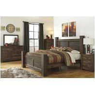 B246-68 Ashley Furniture Quinden - Dark Brown King Poster Bed