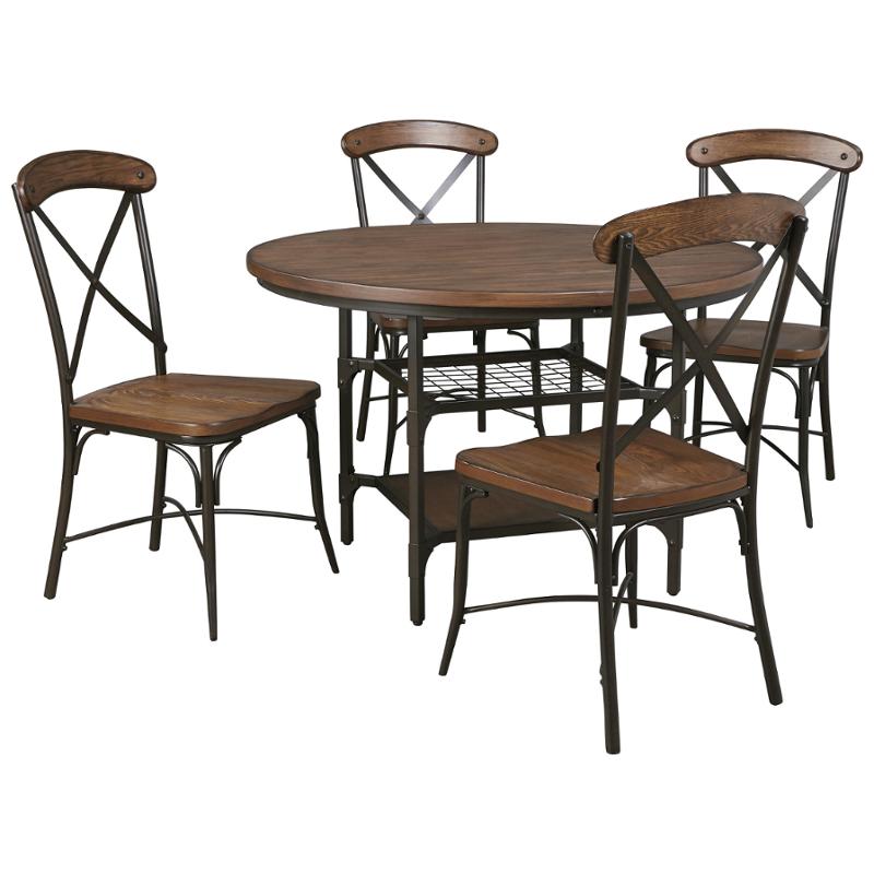 D40515 Ashley Furniture Rolena Brown Round Dining Room Table