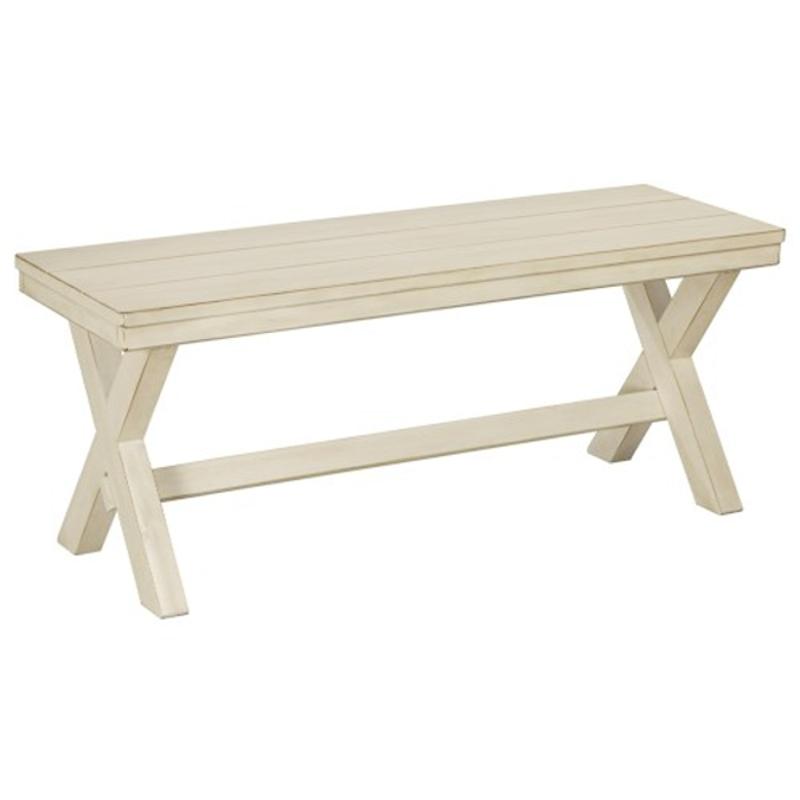 D552-00 Ashley Furniture Arrowtown - White Dining Room Furniture Benche