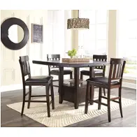 D596-42 Ashley Furniture Haddigan - Dark Brown Dining Room Furniture Counter Height Table