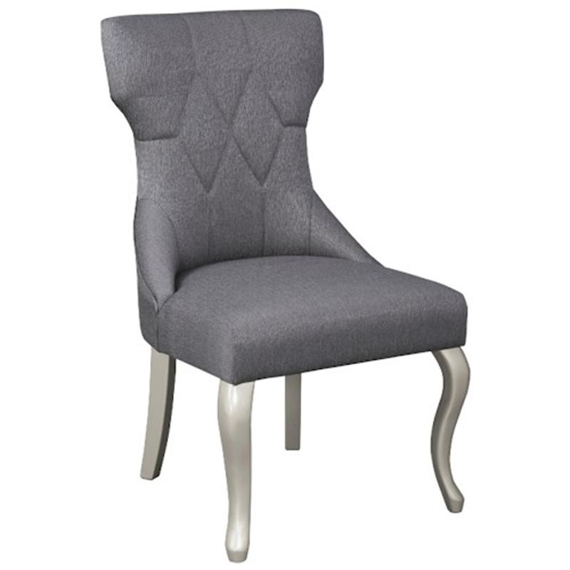 D650-01 Ashley Furniture Coralayne - Silver Finish Dining Room Furniture Dinette Chair
