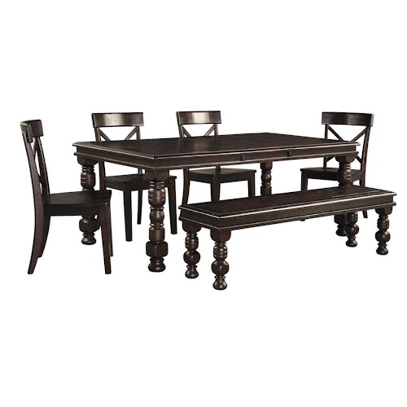 D65700 Ashley Furniture Gerlane Dark Brown Dining Room Bench