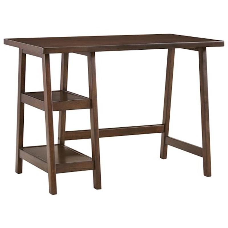 H309-10 Ashley Furniture Lewis - Medium Brown Home Office Furniture Desk
