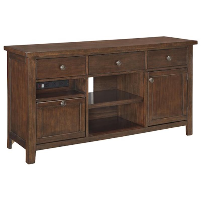 H584-46 Ashley Furniture Wassner - Dark Brown Home Office Furniture Credenza