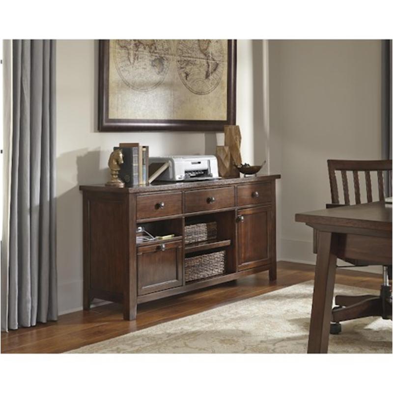 H58446 Ashley Furniture Wassner Dark Brown Large Credenza