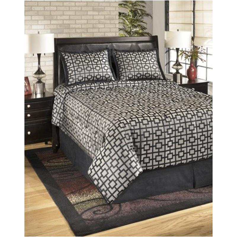 Q107004q Ashley Furniture Maze - Onyx Bedding Comforter