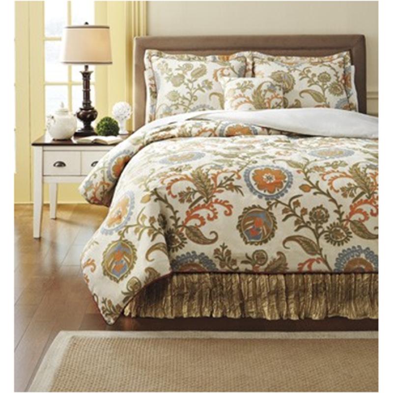 Q207005q Ashley Furniture Centerdel - Ivory Bedding Comforter