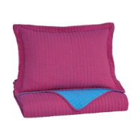 Q225031t Ashley Furniture Dansby - Magenta/aqua Bedding Comforter