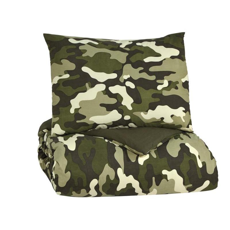 Q234001t Ashley Furniture Dagon - Khaki/tan/green Bedding Comforter