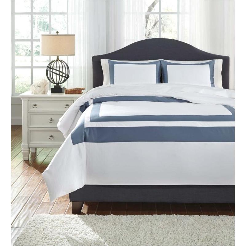 Q248013q Ashley Furniture Daruka - Blue Bedding Comforter