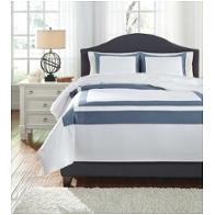 Q248013q Ashley Furniture Daruka - Blue Bedding Comforter