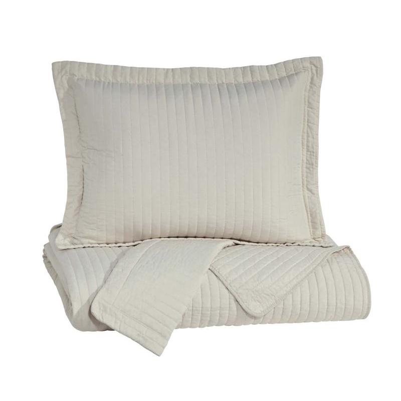 Q259003q Ashley Furniture Barsheba - Ivory Bedding Comforter