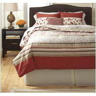 Q357005k Ashley Furniture Cayenne - Rouge Bedding Comforter