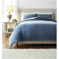 Q478003k Ashley Furniture Solid - Denim Bedding Comforter
