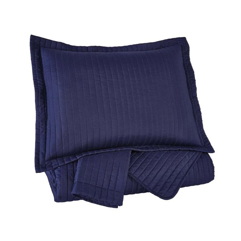 Q497003q Ashley Furniture Raleda - Navy Bedding Comforter