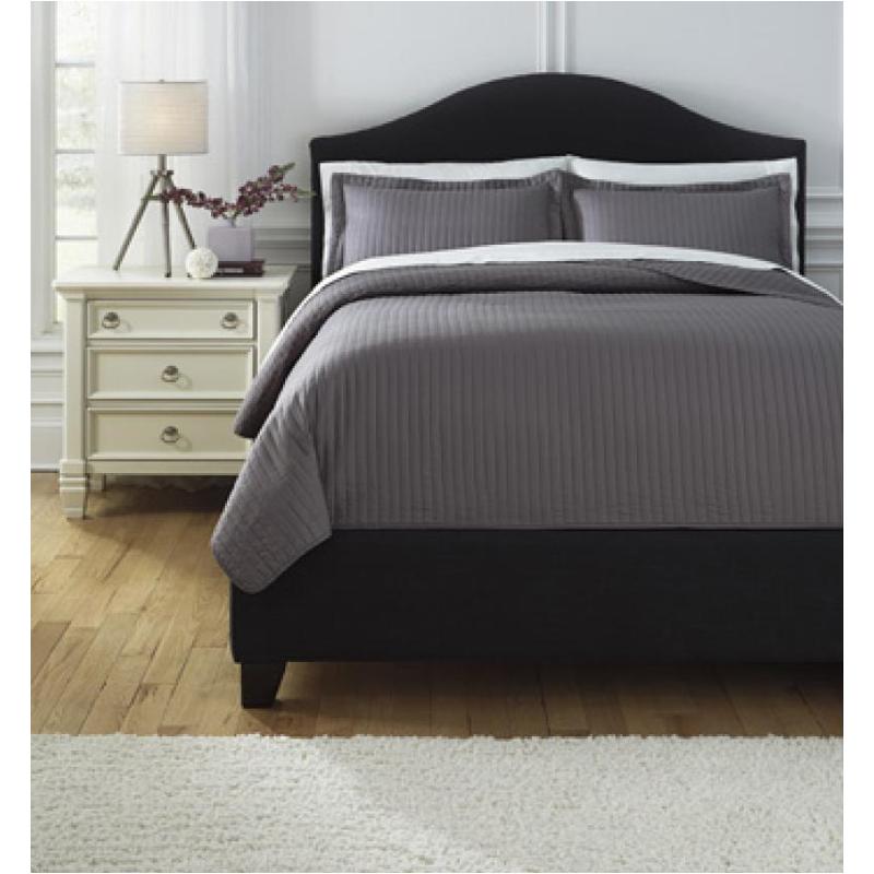 Q498003k Ashley Furniture Raleda - Gray Bedding Comforter