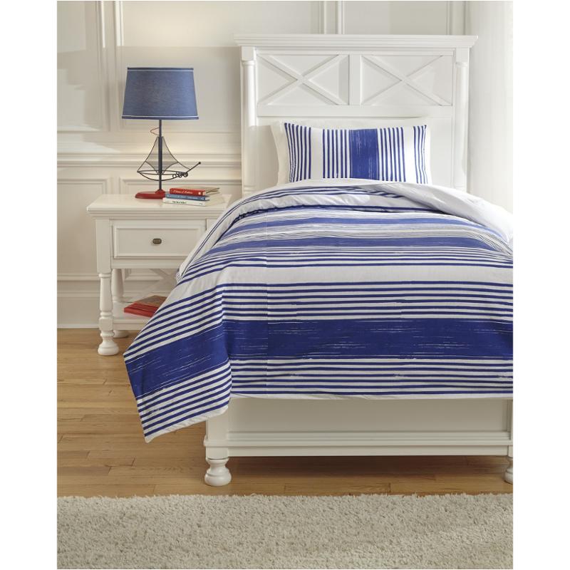 Q729011t Ashley Furniture Taries - Blue Bedding Comforter