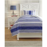 Q729011t Ashley Furniture Taries - Blue Bedding Comforter