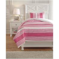 Q729021t Ashley Furniture Taries - Pink Bedding Comforter