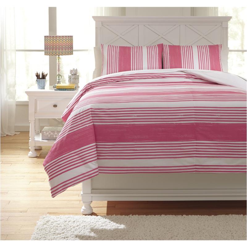 Q729023f Ashley Furniture Taries Pink Full Duvet Cover Set