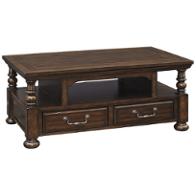 T638-9 Ashley Furniture Brosana - Brown Lift Top Cocktail Table