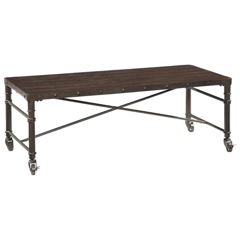 T698-1 Ashley Furniture Tremile - Dark Brown Living Room Furniture Cocktail Table
