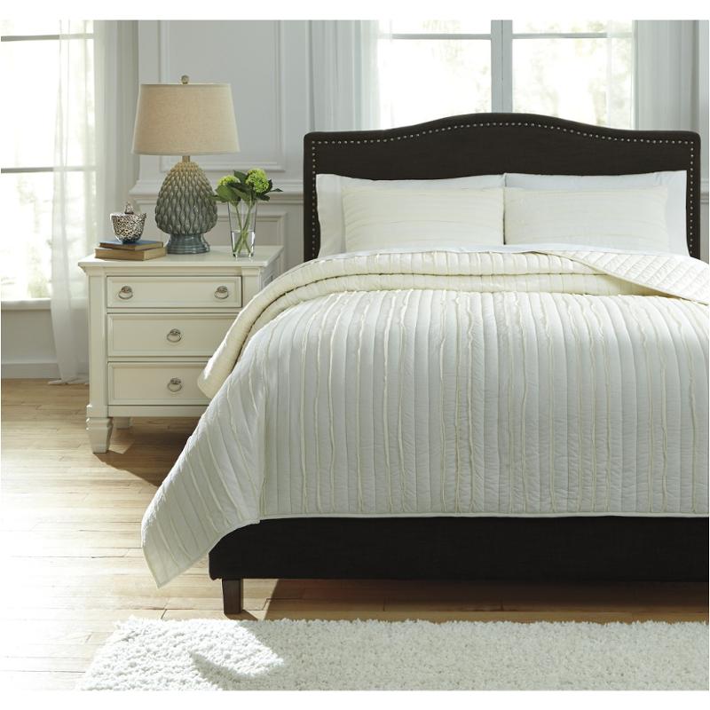 Q737013k Ashley Furniture Solsta - Ivory Bedding Comforter
